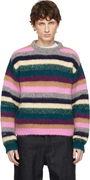 Striped Alpaca Crewneck Sweater