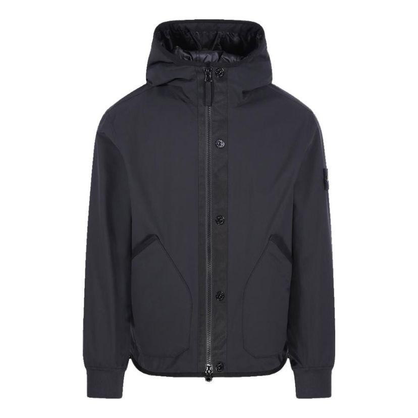 Ветровка Stone Island Shell R Hooded Jacket Черно | 791541027-V0029