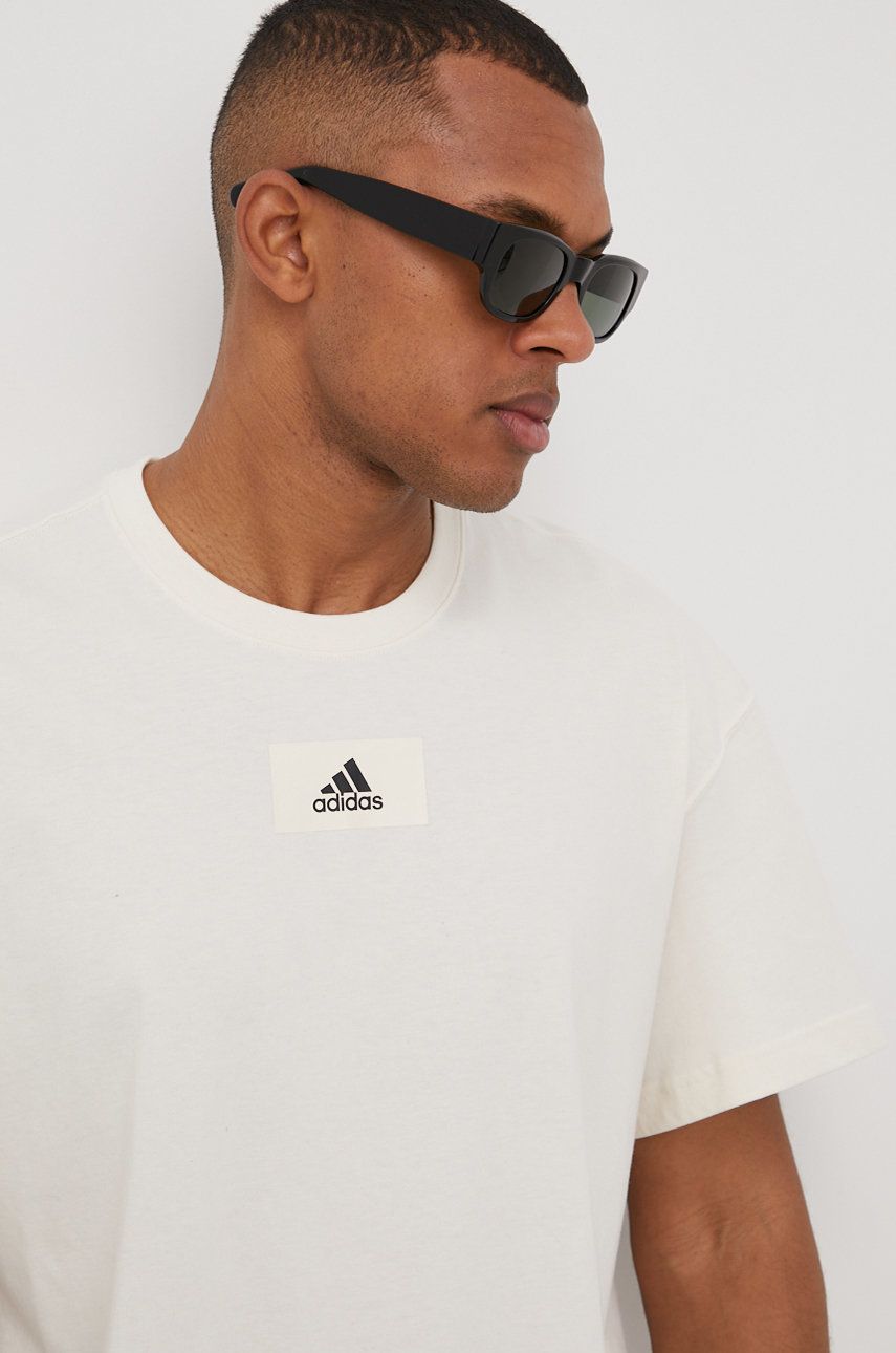 Тениска adidas Originals Essentials Feelvivid Drop Shoulder T-Shirt Бежово | HE4368, 0