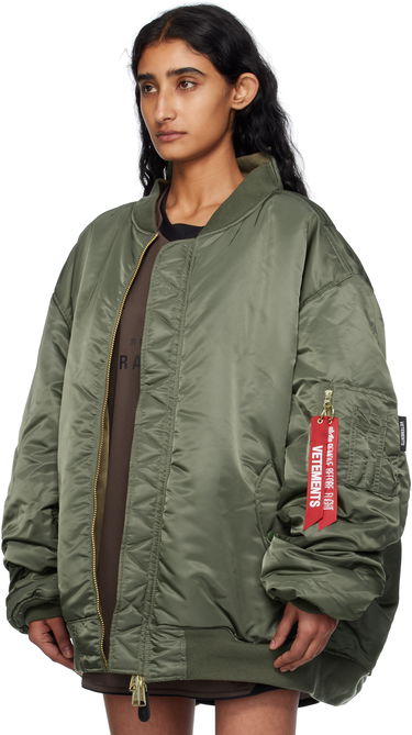 Яке бомбър VETEMENTS Vetements Alpha Industries Edition Cut-Up Reversible Jacket Зелено | UH76BO450GO, 3
