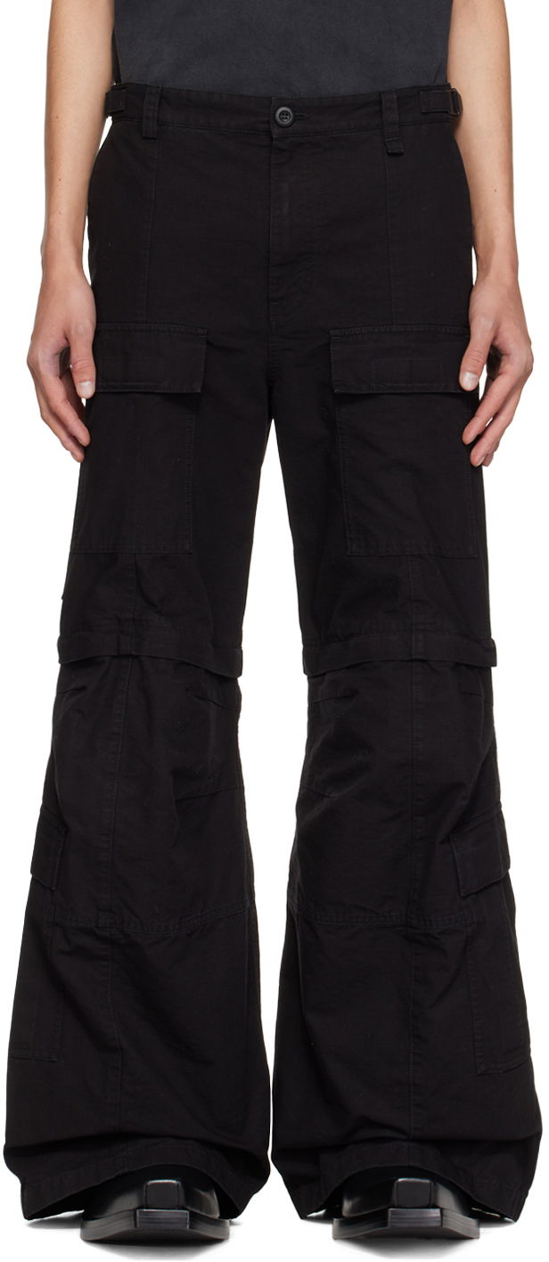 Карго панталони Balenciaga Flared Cargo Pants Черно | 768810-TKP27-1000, 0