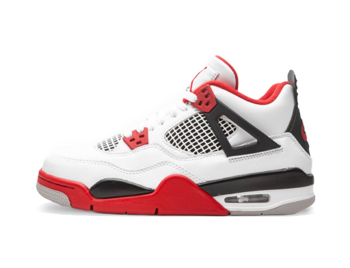 Кецове и обувки Jordan Air Jordan 4 Retro OG GS "Fire Red" 2020 Бяло | 408452-160