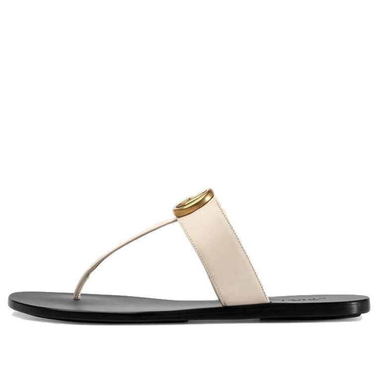 Кецове и обувки Gucci Double G Thong Sandal Бяло | 497444-A3N00-9022