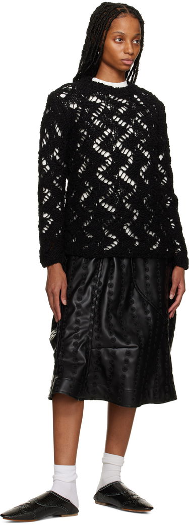 Пуловер Comme des Garçons Comme des Garçons Open Knit Crewneck Sweater Черно | GJ-N006-051, 3