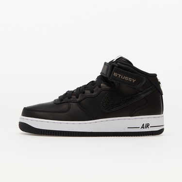 Кецове и обувки Nike Stussy x Air Force 1 '07 Mid W Черно | DJ7840 001, 0