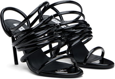 Кецове и обувки Alaïa ALAÏA Glossy Multistrap Stiletto Heel Sandals Черно | AA3S118TK049, 3