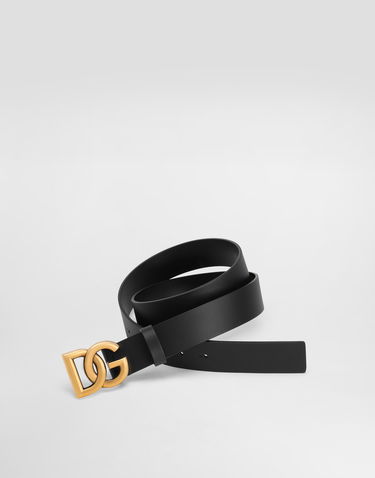 Колани Dolce & Gabbana Lux Leather Belt With Crossover Dg Logo Buckle Черно | BC4644AX6228E831, 2