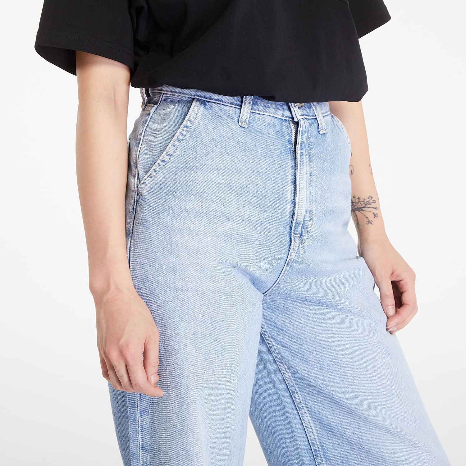 Дънки Tommy Hilfiger Claire Varsity High Rise Wide Tie Hem Jeans Denim Light Синьо | DW0DW19293 1AB, 1