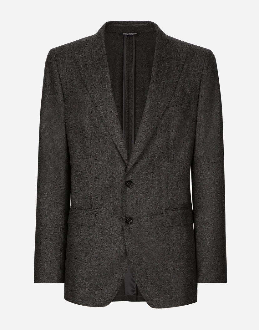 Яке Dolce & Gabbana Single-breasted Wool Taormina-fit Jacket Сиво | G2TL2TFU21QS8290