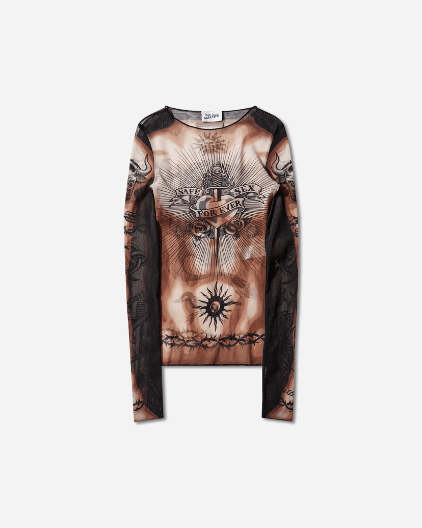 Тениска Jean Paul Gaultier Re-Edition Safe Sex Tattoo Longsleeve Top Многоцветен | 26-01-W-TO456-M026P 636000