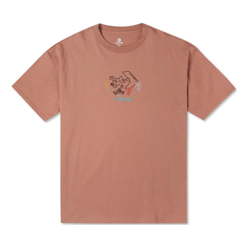 Тениска Converse Converse Men's Pushing Along Graphic T-Shirt Кафяво | 10023267-A04