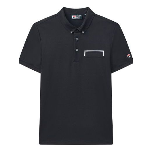 Поло тениска FILA Breathable Short Sleeve Polo Shirt Черно | F11M028128G-NV