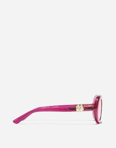 Слънчеви очила Dolce & Gabbana Dolce & Gabbana DNA Glitter Oval Sunglasses Розово | VG600KVN51Z9V000, 2