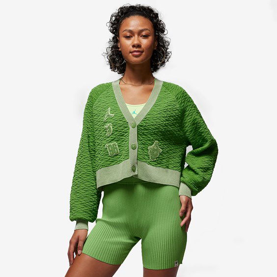 Пуловер Jordan UNION x Bephies Beauty Supply Women's Cardigan Зелено | FD4250-377, 1