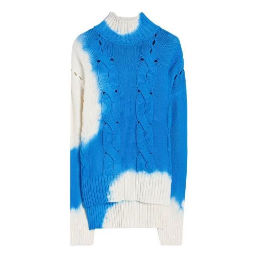 Пуловер Off-White Wool Blend Tie Dye Sweater Синьо | OWHF021F21KNI0024501, 0