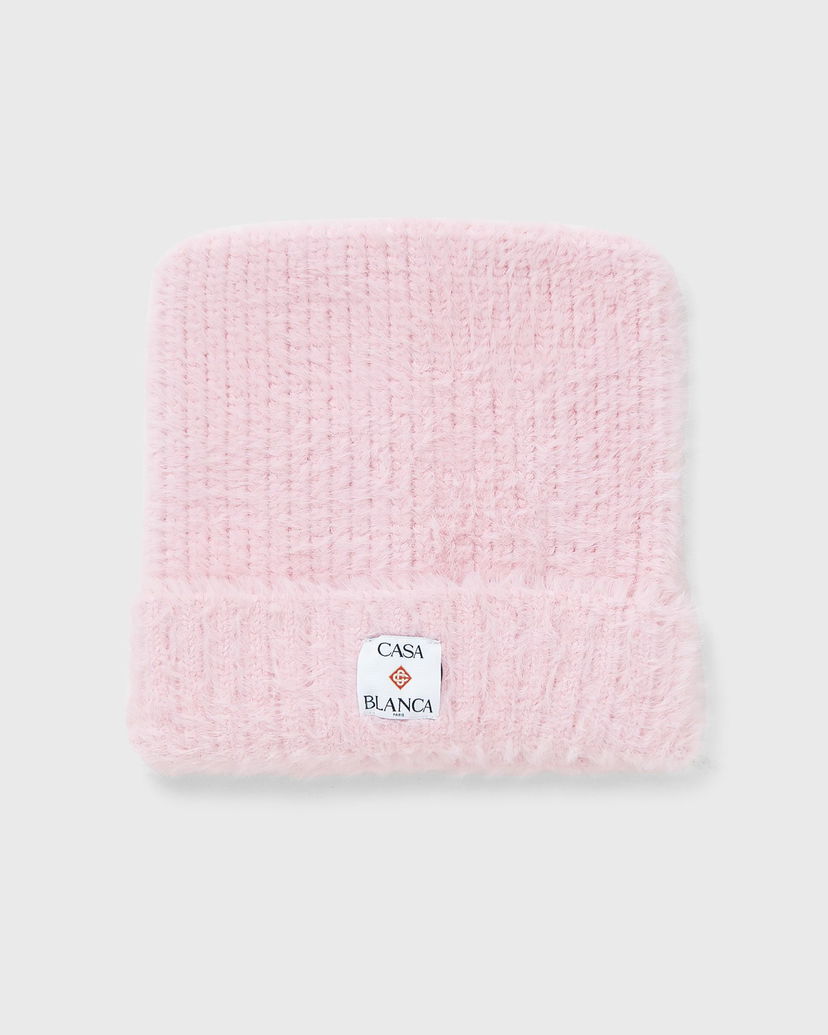 Шапка Casablanca Fluffy Nylon Square Hat Розово | A-AW25-HAT-101-01