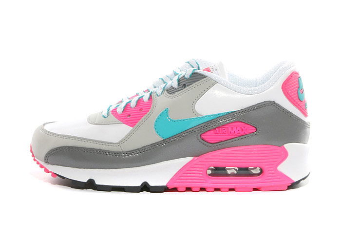 Кецове и обувки Nike Air Max 90 2007  "White Laser Pink" GS Бяло | 345017 109, 0