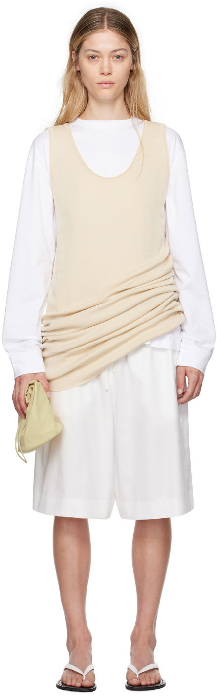 Потник The Row Beige Sleeveless Midi Dress Бежово | 8047-Y733, 0