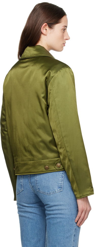 Яке rag & bone Rag & Bone Women's Satin Bomber Jacket Зелено | WAW23H2009KM09, 2