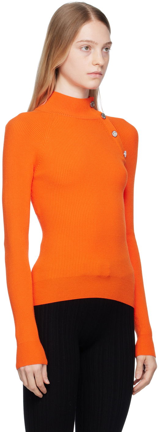 Пуловер Moschino Moschino Jeans Rib Knit Turtleneck Top Оранжево
 | 912 8711, 1