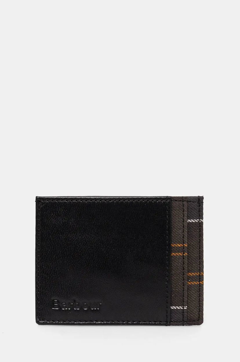 Портфейл Barbour Leather Card Holder Черно | MGS0073