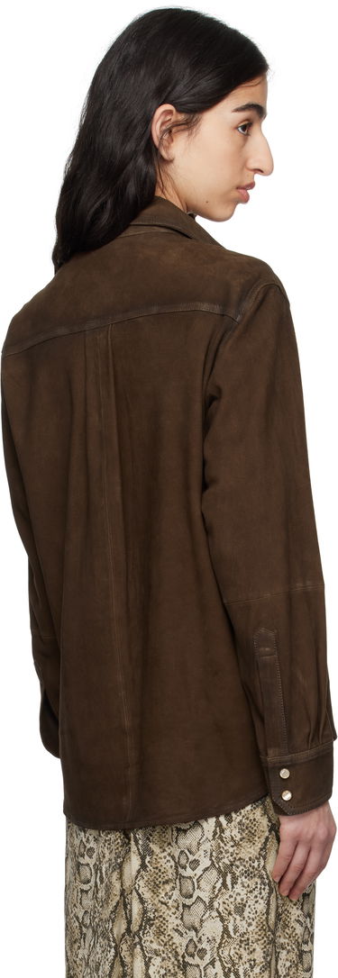 Риза ISABEL MARANT Isabel Marant Danisia Suede Shirt Кафяво | CH0231FA-C2B03I, 2