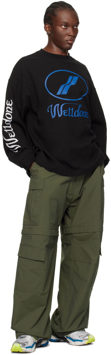 Суитчър We11done Long Sleeve Print T-Shirt Черно | WD-TP4-20-712-U-BK, 3