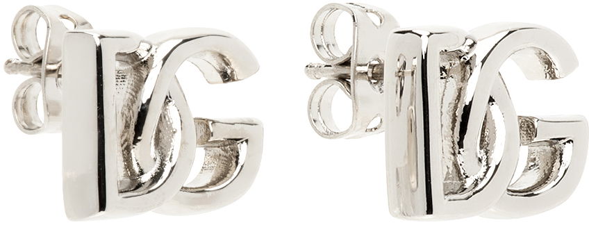 Обеци Dolce & Gabbana Silver 'DG' Earrings Металик | WEP5L2W1111, 1