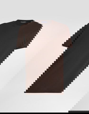 Тениска Dolce & Gabbana Dolce & Gabbana Cotton T-Shirt Кафяво | G8JX7TFU7EQM1213, 0
