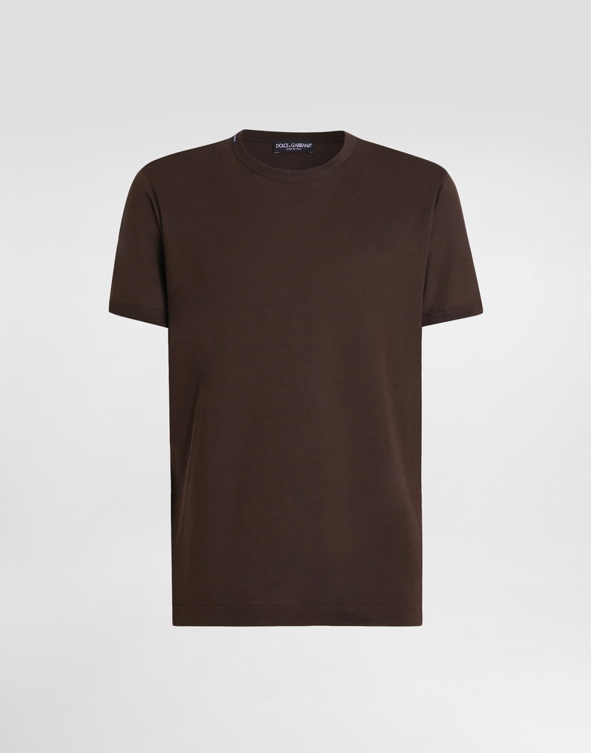 Тениска Dolce & Gabbana Dolce & Gabbana Cotton T-Shirt Кафяво | G8JX7TFU7EQM1213