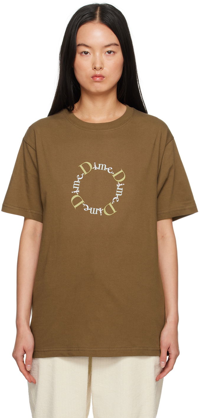Тениска Dime BFF T-Shirt Кафяво | DIME23D2F28BRW, 0