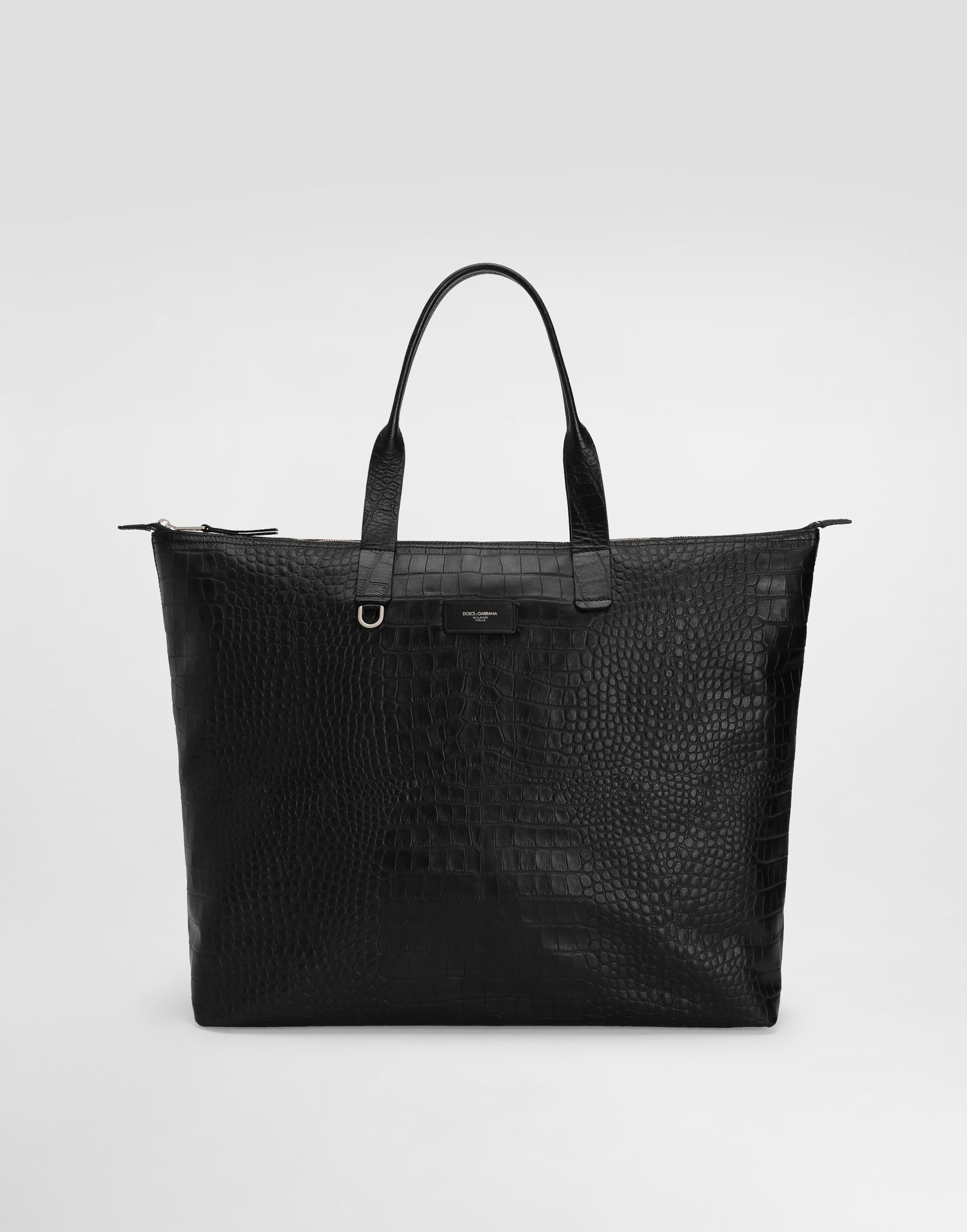 Голяма пазарска чанта Dolce & Gabbana Dolce & Gabbana Large Crocodile-Print Calfskin Shopper Черно | BM2374AS42280999, 0