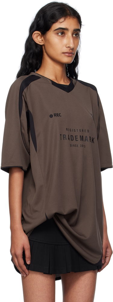 Фланелка VETEMENTS Vetements 'Trademark' Football T-Shirt Кафяво | UH76TR500C, 4