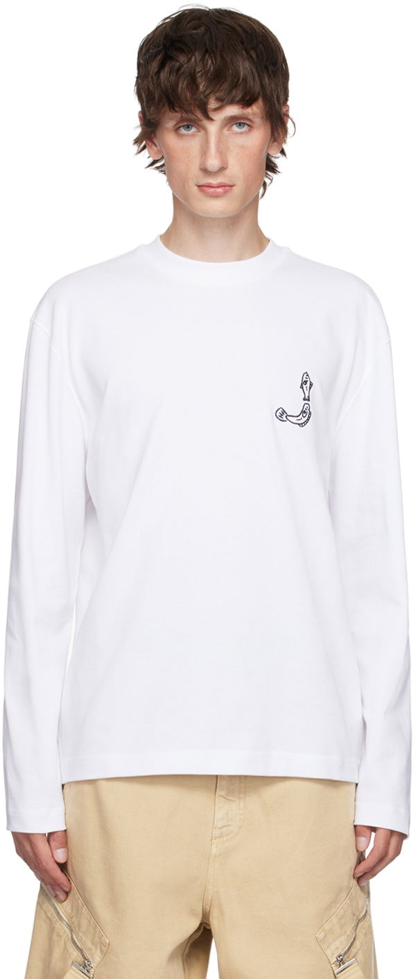 Тениска Jacquemus White La Casa 'Le t-shirt Merù manches longues' Бяло | 24H246JS152-2125, 0