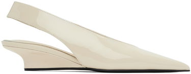 Кецове и обувки TOTEME 'The Wedge-Heel' Slingback Pumps Бежово | 244-WAS0165-LE0091, 0