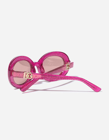 Слънчеви очила Dolce & Gabbana Dolce & Gabbana DNA Glitter Oval Sunglasses Розово | VG600KVN51Z9V000, 3