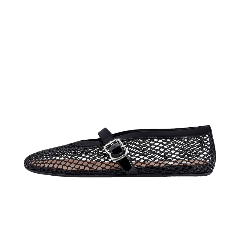 Кецове и обувки Alaïa Black Mesh Ballerinas With Buckle Черно | AA3A029TK007999