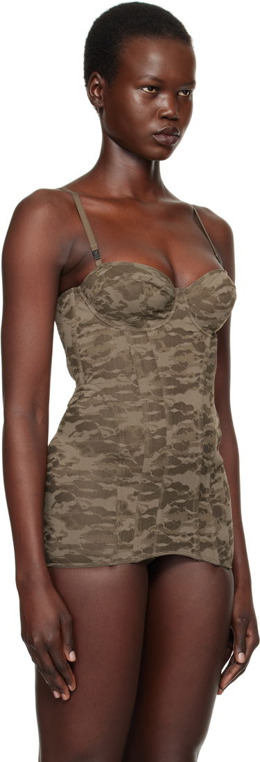 боди Diesel Camo Lace Slip Corset Зелено | A15609 0LKBX, 1