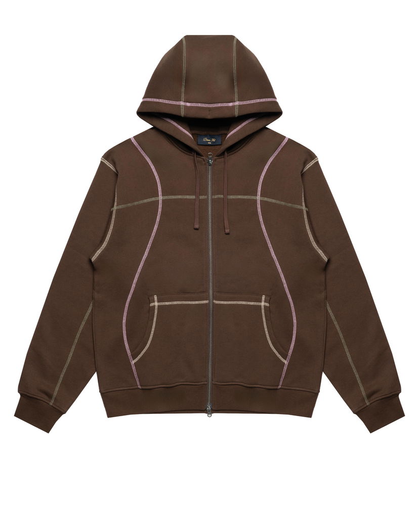Суитчър Dime Court Zip Hoodie Кафяво | DIMEHO2510BRW