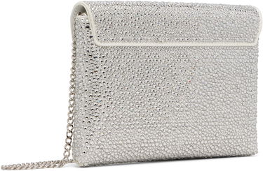 Дамска чанта Versace Crystal Embellished Envelope Clutch Bag Бяло | 1003018_1A06487_1W00P, 2