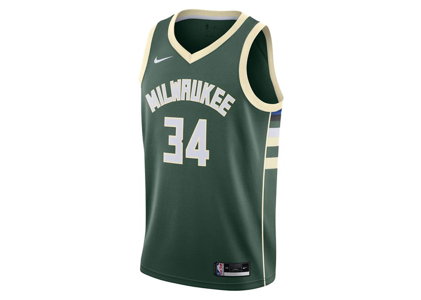 Фланелка Nike NBA Milwaukee Bucks Giannis Antetokounmpo Icon 20 Swingman Jersey Green Зелено | CW3672-239