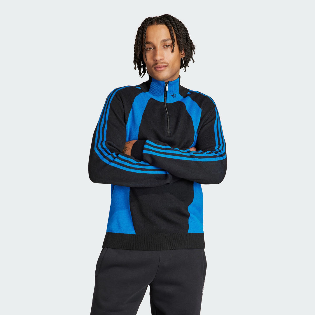 Суитчър adidas Originals Quarter-Zip Top Черно | IR7127, 0