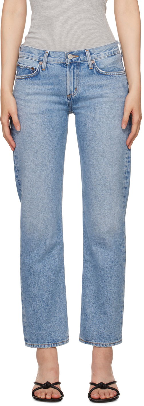 Дънки AGOLDE AGOLDE Amber Straight Leg Jeans Синьо | A9151B-1535, 0