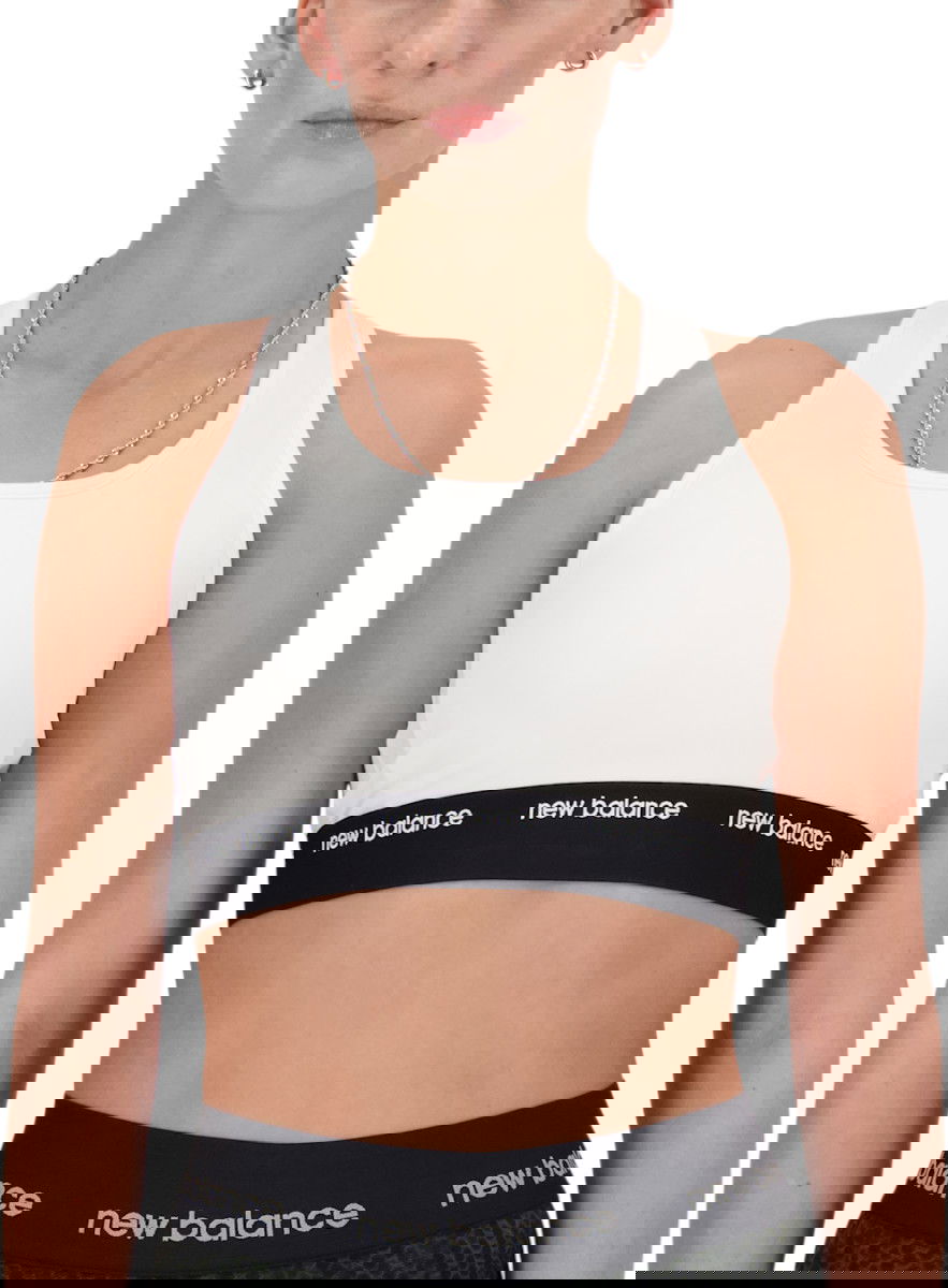 Сутиен New Balance Sleek Medium Support Sports Bra Бяло | wb41048-wt, 0