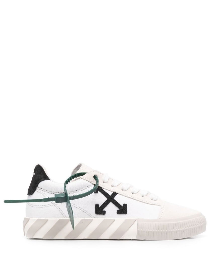 Кецове и обувки Off-White Low Vulcanized "White Beige Black" W Бяло | OWIA178S22LEA0010110