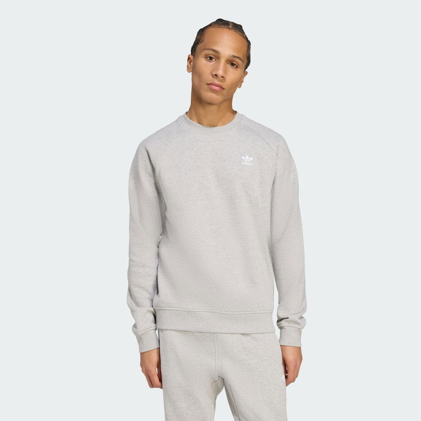 Суитчър adidas Performance Trefoil Essentials Crew Sweatshirt Сиво | JY6140