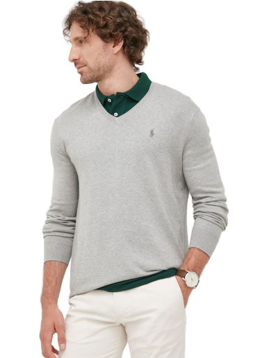 Суитчър Polo by Ralph Lauren Classic-Fit V-Neck Pullover Сиво | 710670789002