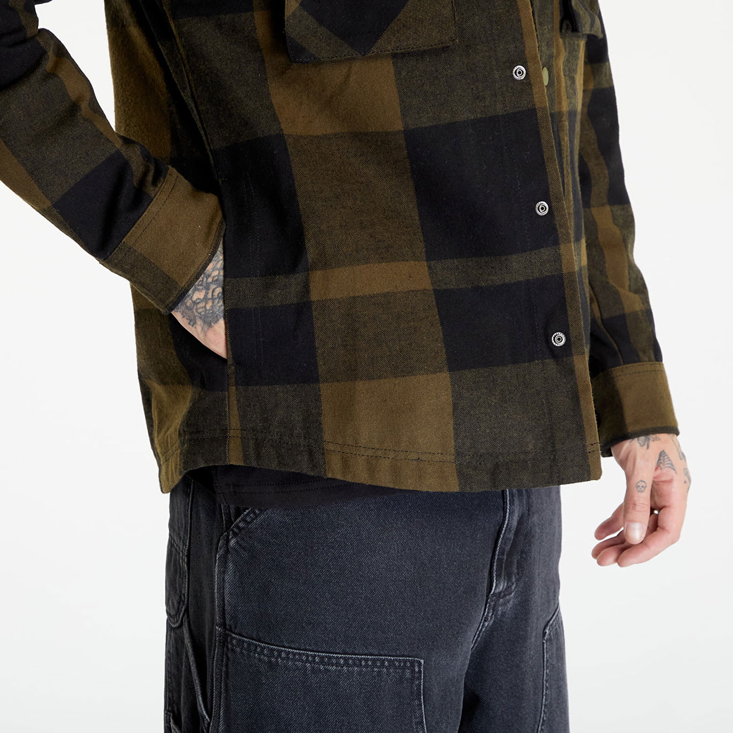 Риза Tommy Hilfiger Tommy Jeans Check Sherpa Lin Overshirt Green Зелено | DM0DM17250 MR1, 1