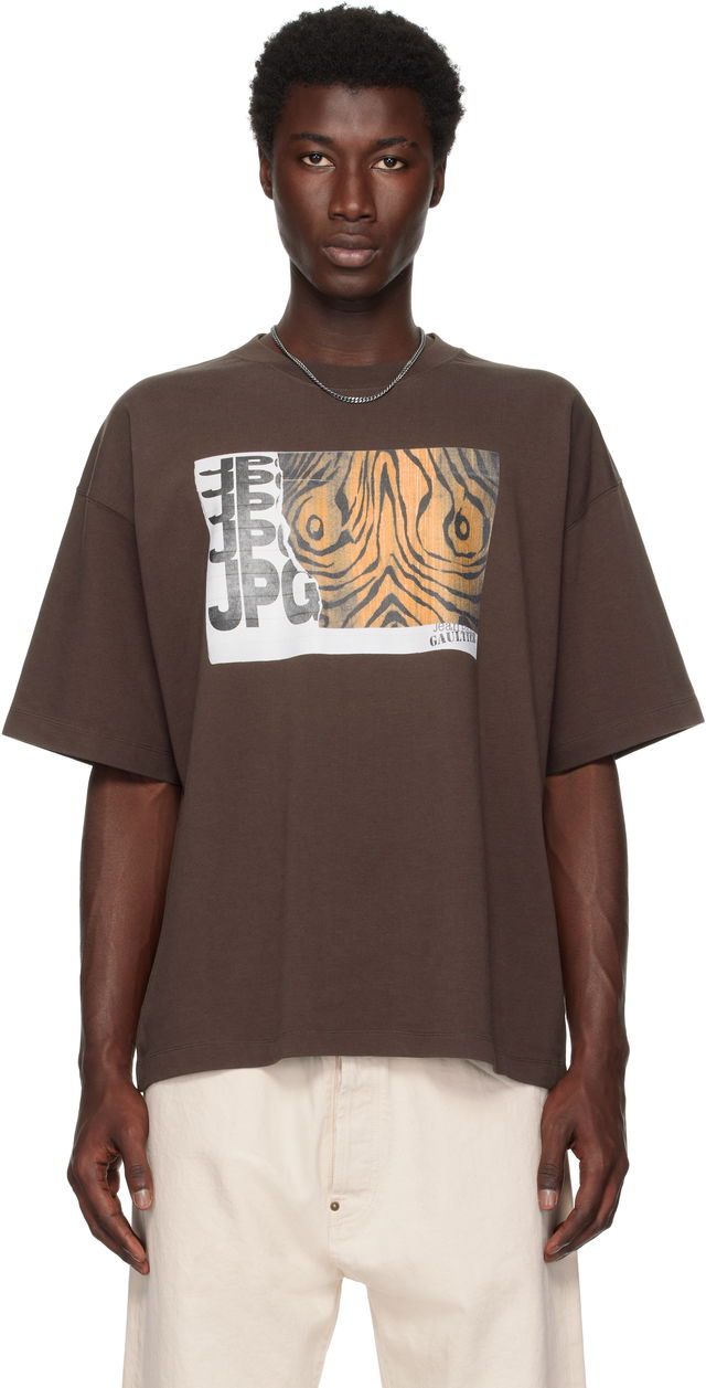 Jean Paul Gaultier Printed Wood Oversized T-Shirt