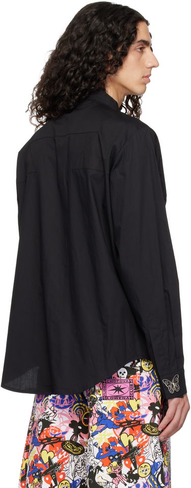 Риза Chopova Lowena Chopova Lowena SSENSE Exclusive Metal Butterfly Button-Up Shirt Черно | 2321E, 2
